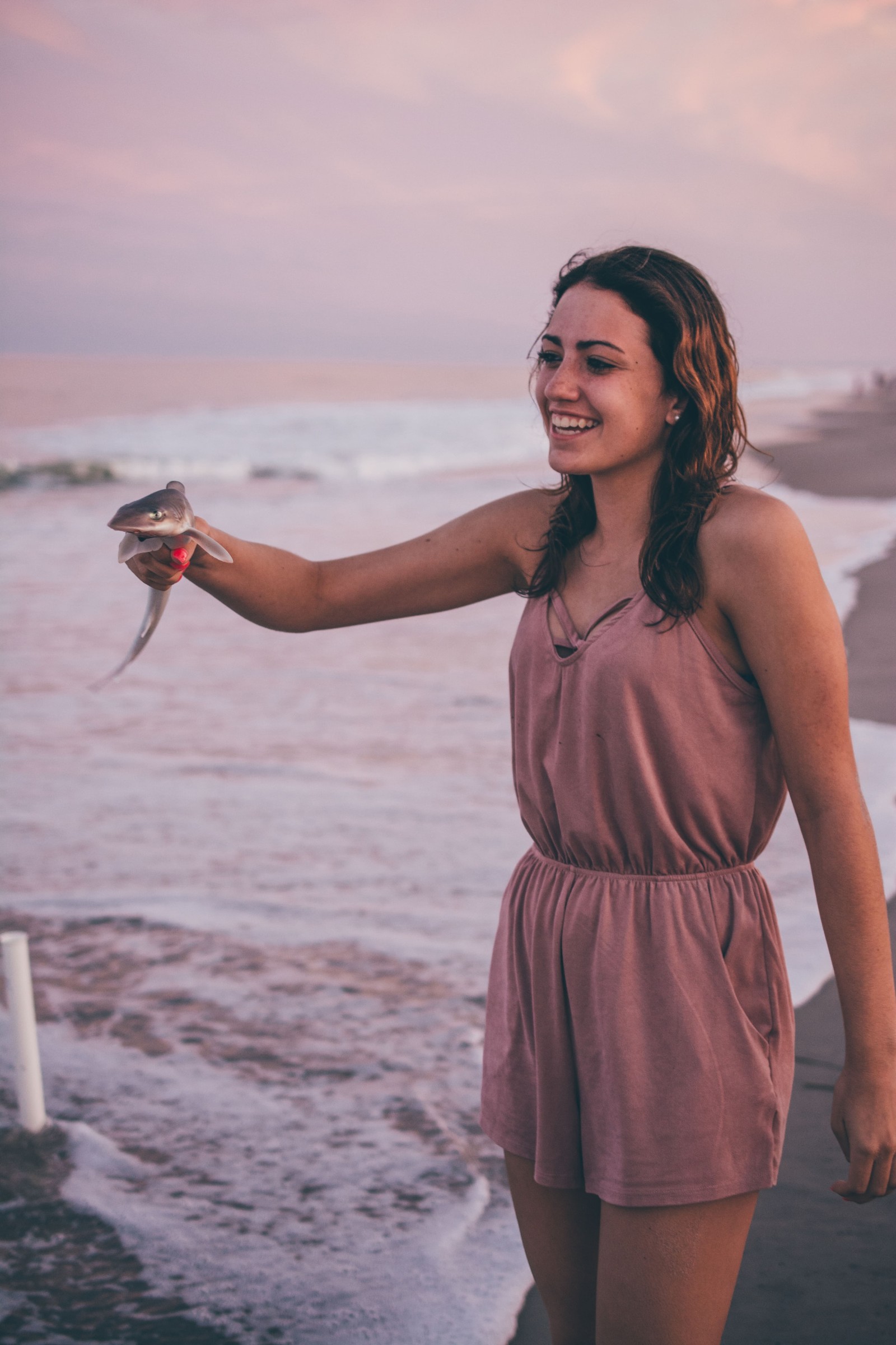 Portrait with a shark on Long Beach Island, NJ
