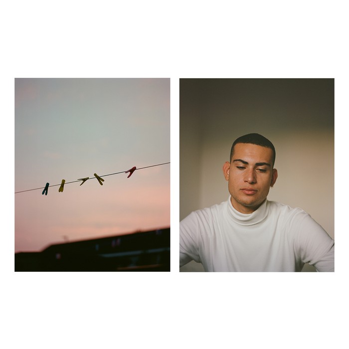 Washing line + Zvi, at my house 2019