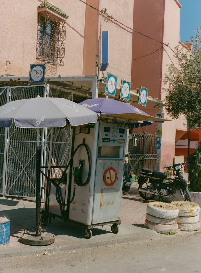 Roadside petrol pump